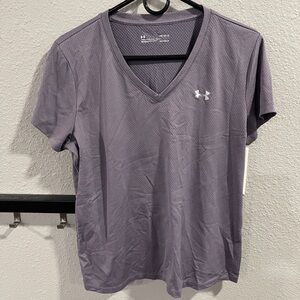 Under Armour Women's Short Sleeve V-Neck Tee in Lavender